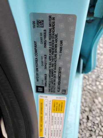 2021 CHEVROLET SPARK 1LT KL8CD6SAXMC730151