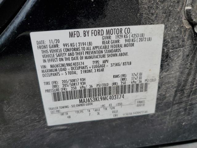 2021 FORD ECOSPORT TITANIUM MAJ6S3KL9MC403174