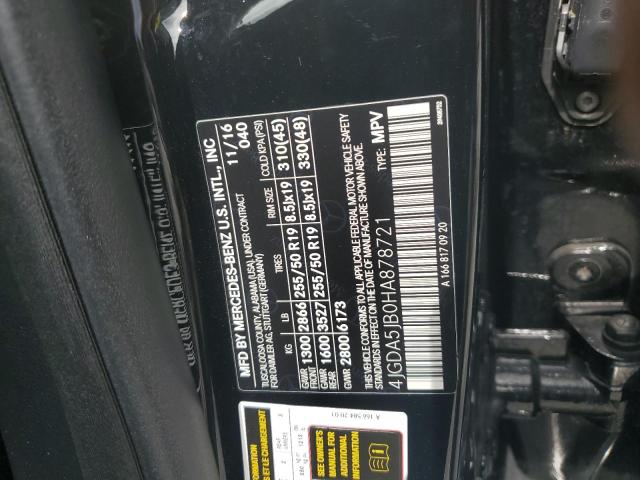 2017 MERCEDES-BENZ GLE 350 4JGDA5JB0HA878721