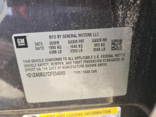 2012 CHEVROLET MALIBU LS - 1G1ZA5EU7CF334985