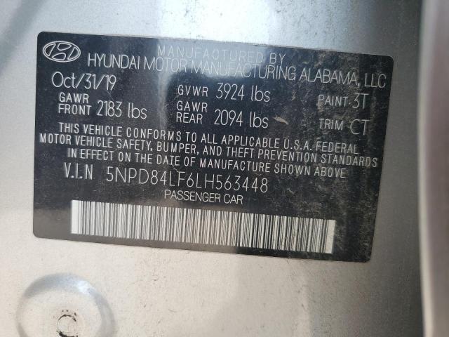 2020 HYUNDAI ELANTRA SEL - 5NPD84LF6LH563448