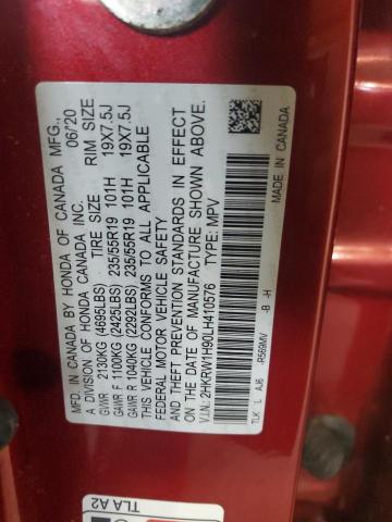 2020 HONDA CR-V TOURI 2HKRW1H90LH410576