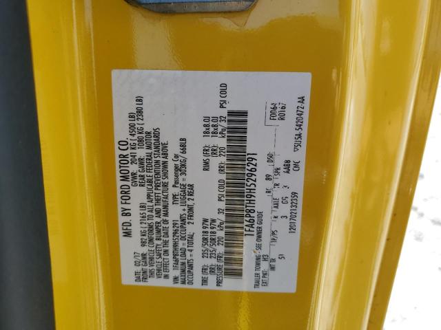 2017 FORD MUSTANG 1FA6P8TH9H5296291