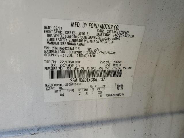 2016 FORD FLEX LIMIT 2FMHK6DTXGBA11371