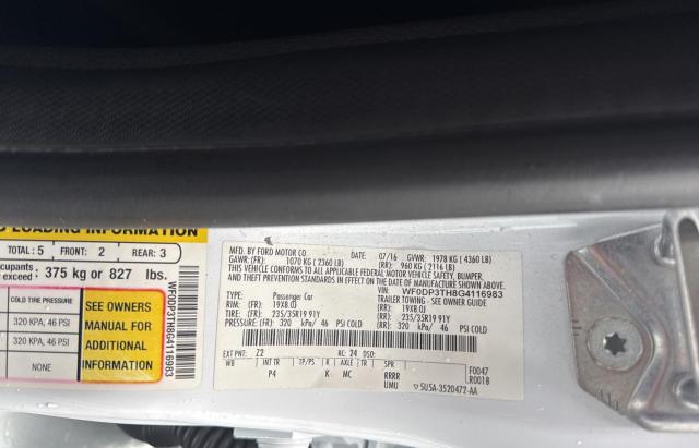 2016 FORD FOCUS RS WF0DP3TH8G4116983