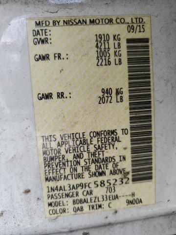 2015 NISSAN ALTIMA 2.5 1N4AL3AP9FC585232