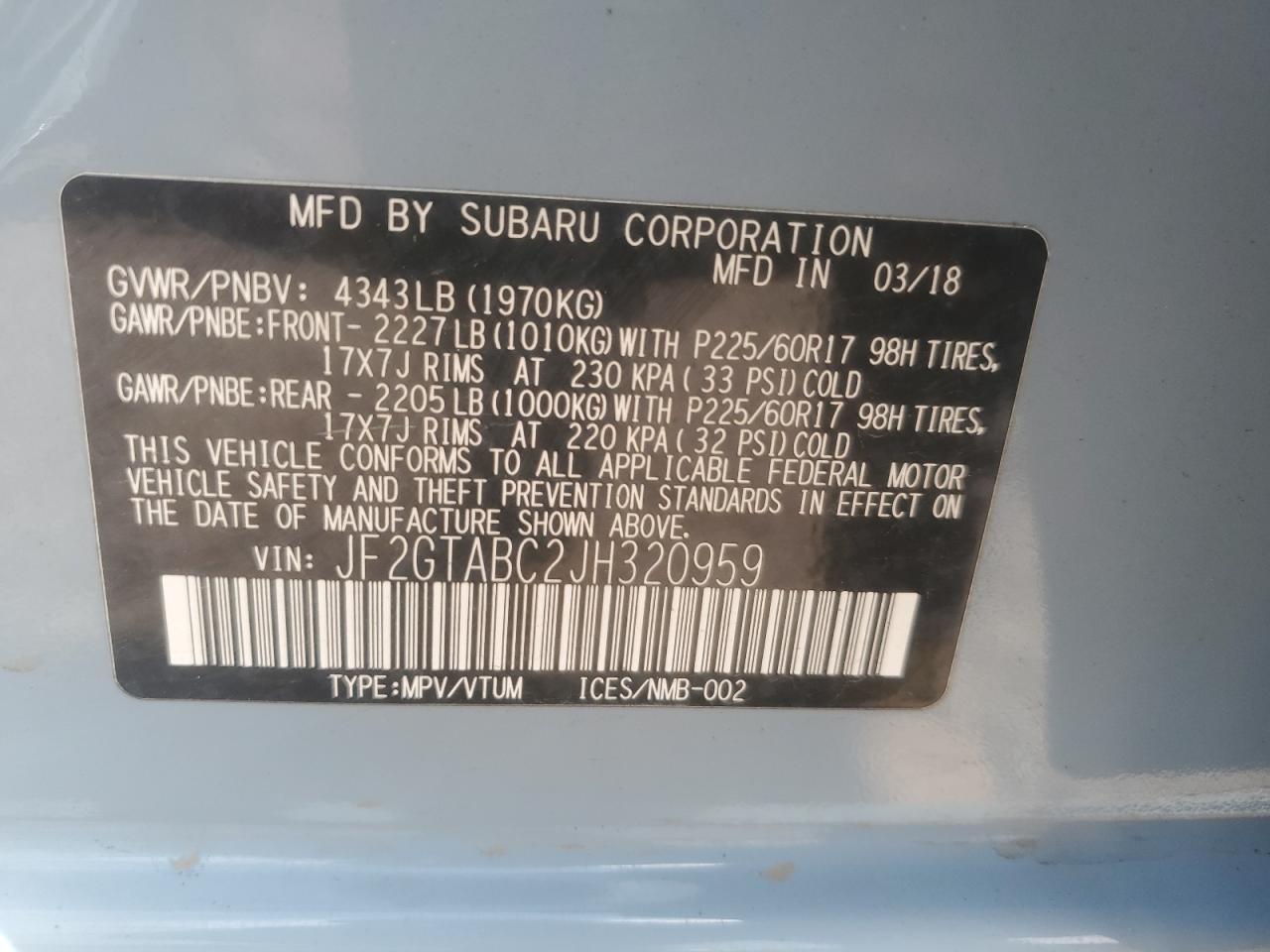 SUBARU CROSSTREK PREMIUM