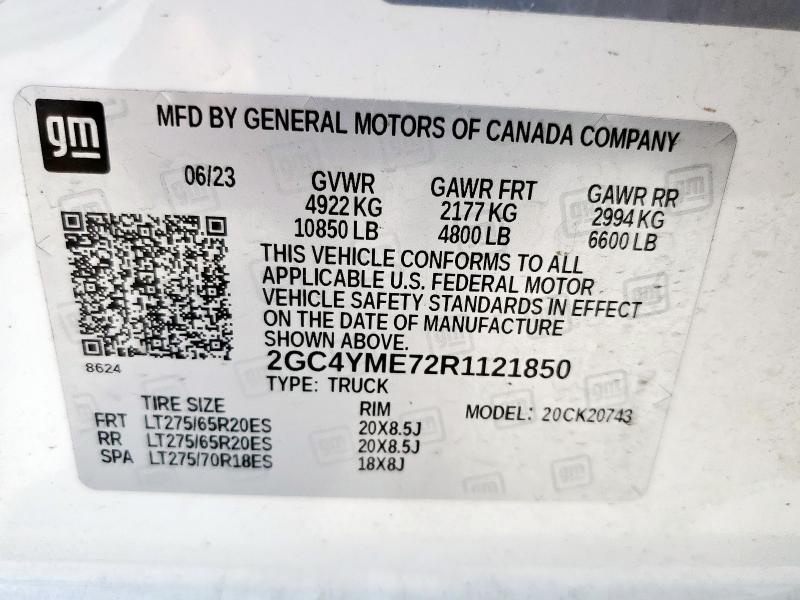 2024 CHEVROLET SILVERADO - 2GC4YME72R1121850