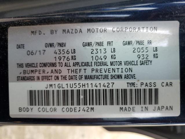 2017 MAZDA 6 SPORT JM1GL1U55H1141427