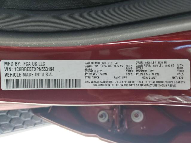 2023 RAM 1500 BIG H 1C6RREBTXPN553194