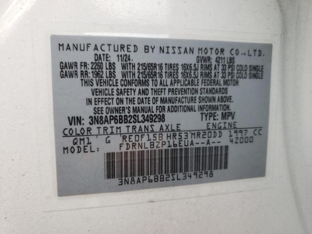 2025 NISSAN KICKS S 3N8AP6BB2SL349298