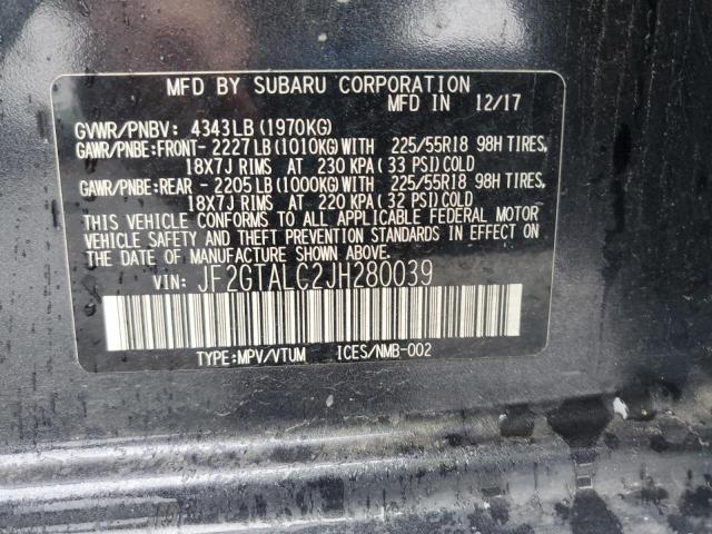 2018 SUBARU CROSSTREK - JF2GTALC2JH280039