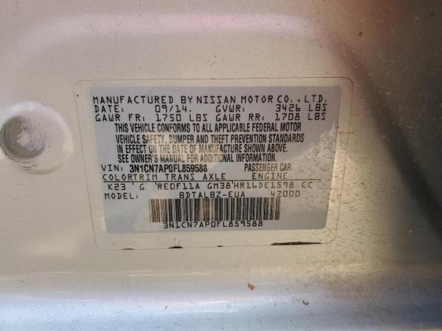 2015 NISSAN VERSA S - 3N1CN7AP0FL859588