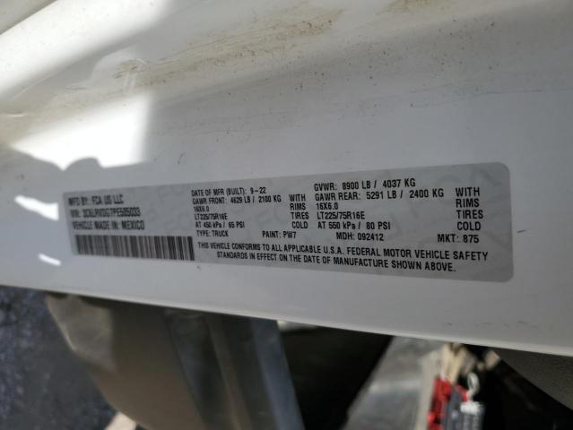 2023 RAM PROMASTER 2500 2500 HIGH 3C6LRVDG7PE505033