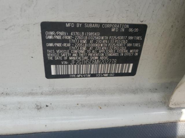 2021 SUBARU CROSSTREK JF2GTHSC6MH202278