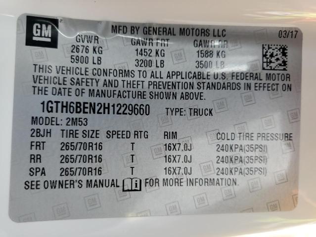 2017 GMC CANYON 1GTH6BEN2H1229660