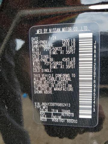 2024 NISSAN ARMADA PLA JN8AY2DB7R9852413