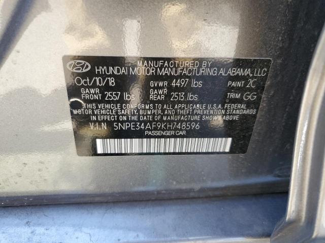 2019 HYUNDAI SONATA LIM 5NPE34AF9KH748596