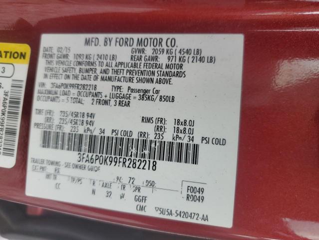 2015 FORD FUSION TIT - 3FA6P0K99FR282218