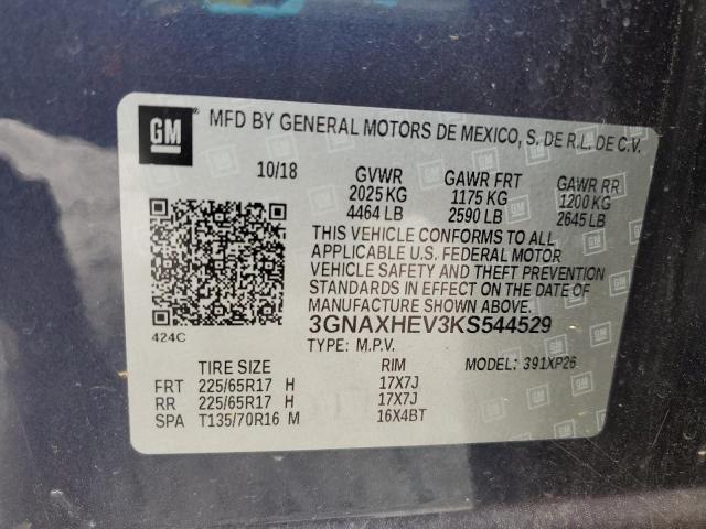 2019 CHEVROLET EQUINOX LS 3GNAXHEV3KS544529