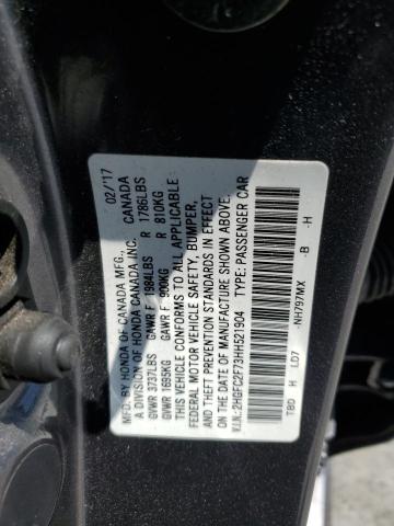 2017 HONDA CIVIC EX 2HGFC2F73HH521904