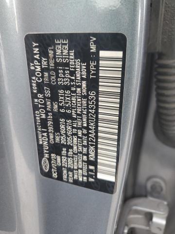 2019 HYUNDAI KONA SE KM8K12AA4KU243536