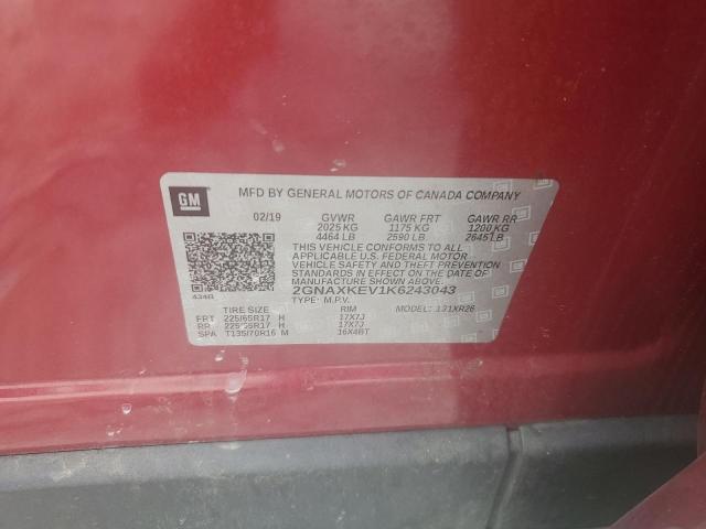 2019 CHEVROLET EQUINOX LT 2GNAXKEV1K6243043