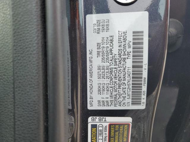 2019 ACURA RDX TECHNO 5J8TC2H57KL040711