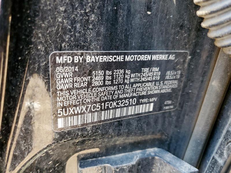 2015 BMW X3 XDRIVE3 - 5UXWX7C51F0K32510