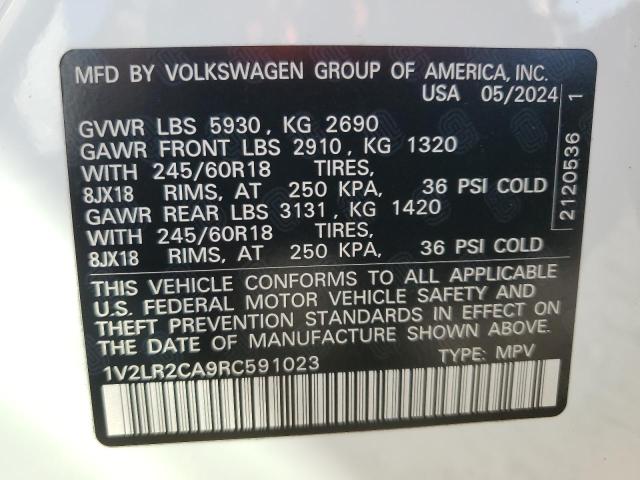 2024 VOLKSWAGEN ATLAS SE 1V2LR2CA9RC591023