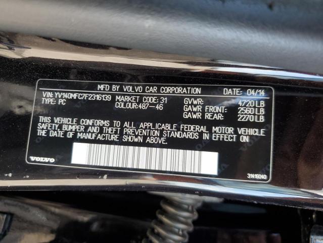 2015 VOLVO S60 PREMIE YV140MFC7F2316139