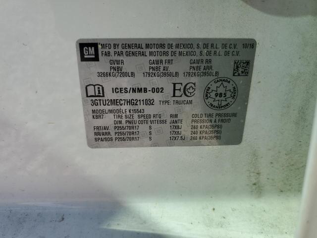 2017 GMC SIERRA K1500 SLE 3GTU2MEC7HG211032