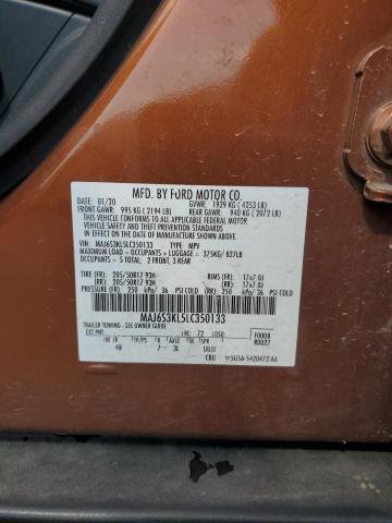 2020 FORD ECOSPORT T - MAJ6S3KL5LC350133