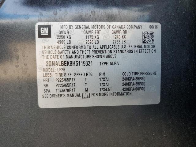 2017 CHEVROLET EQUINOX LS - 2GNALBEK8H6119331