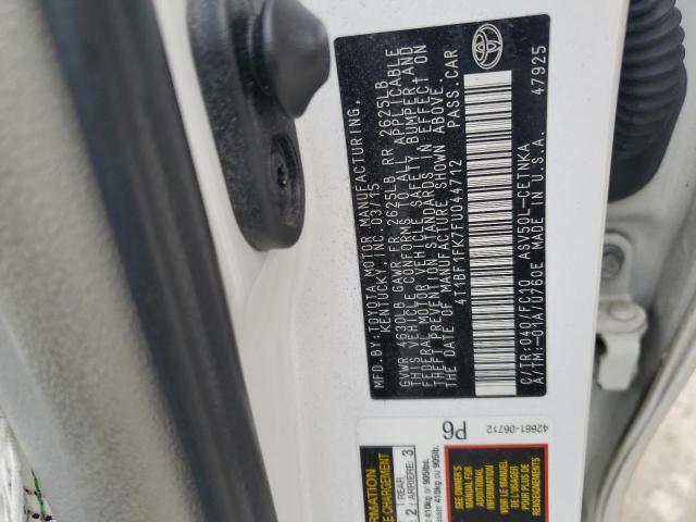 2015 TOYOTA CAMRY LE 4T1BF1FK7FU044712