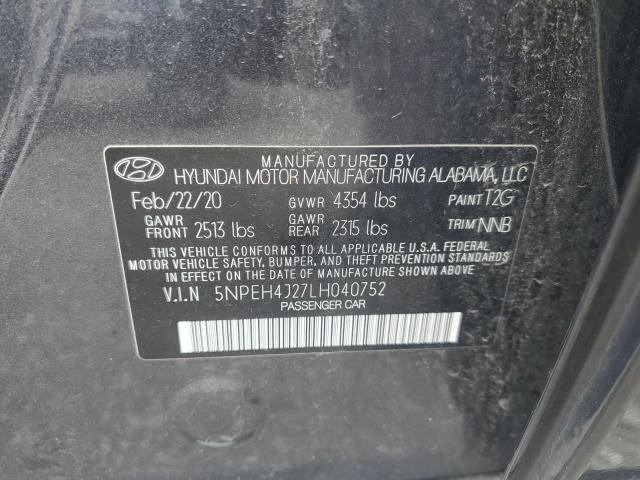 2020 HYUNDAI SONATA LIMITED 5NPEH4J27LH040752