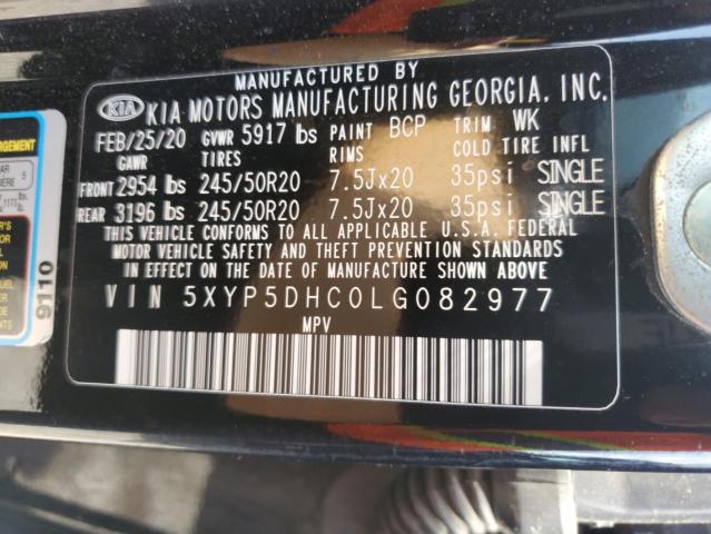 2020 KIA TELLURIDE 5XYP5DHC0LG082977