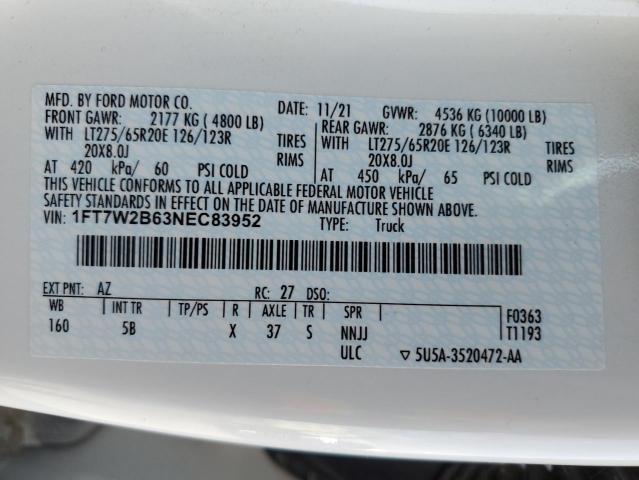 2022 FORD F250 SUPER - 1FT7W2B63NEC83952