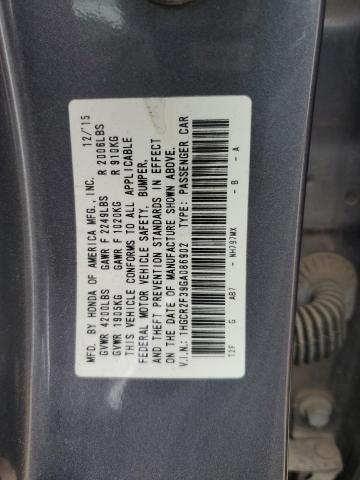 2016 HONDA ACCORD 1HGCR2F39GA086902