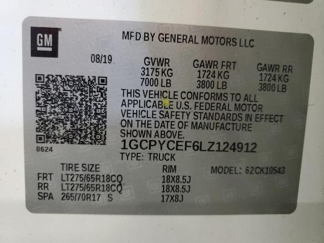 2020 CHEVROLET SILVERADO - 1GCPYCEF6LZ124912