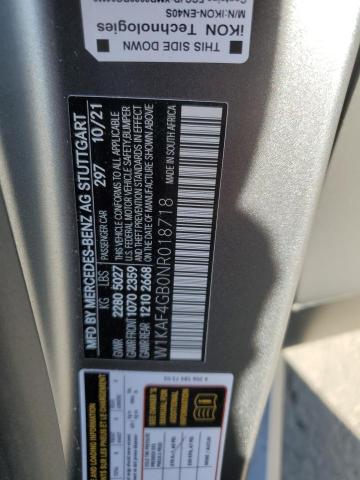 2022 MERCEDES-BENZ C 300 W1KAF4GB0NR018718