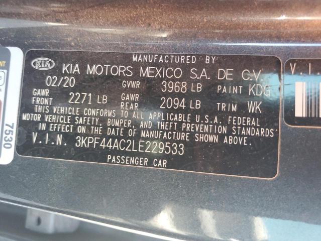 2020 KIA FORTE GT 3KPF44AC2LE229533