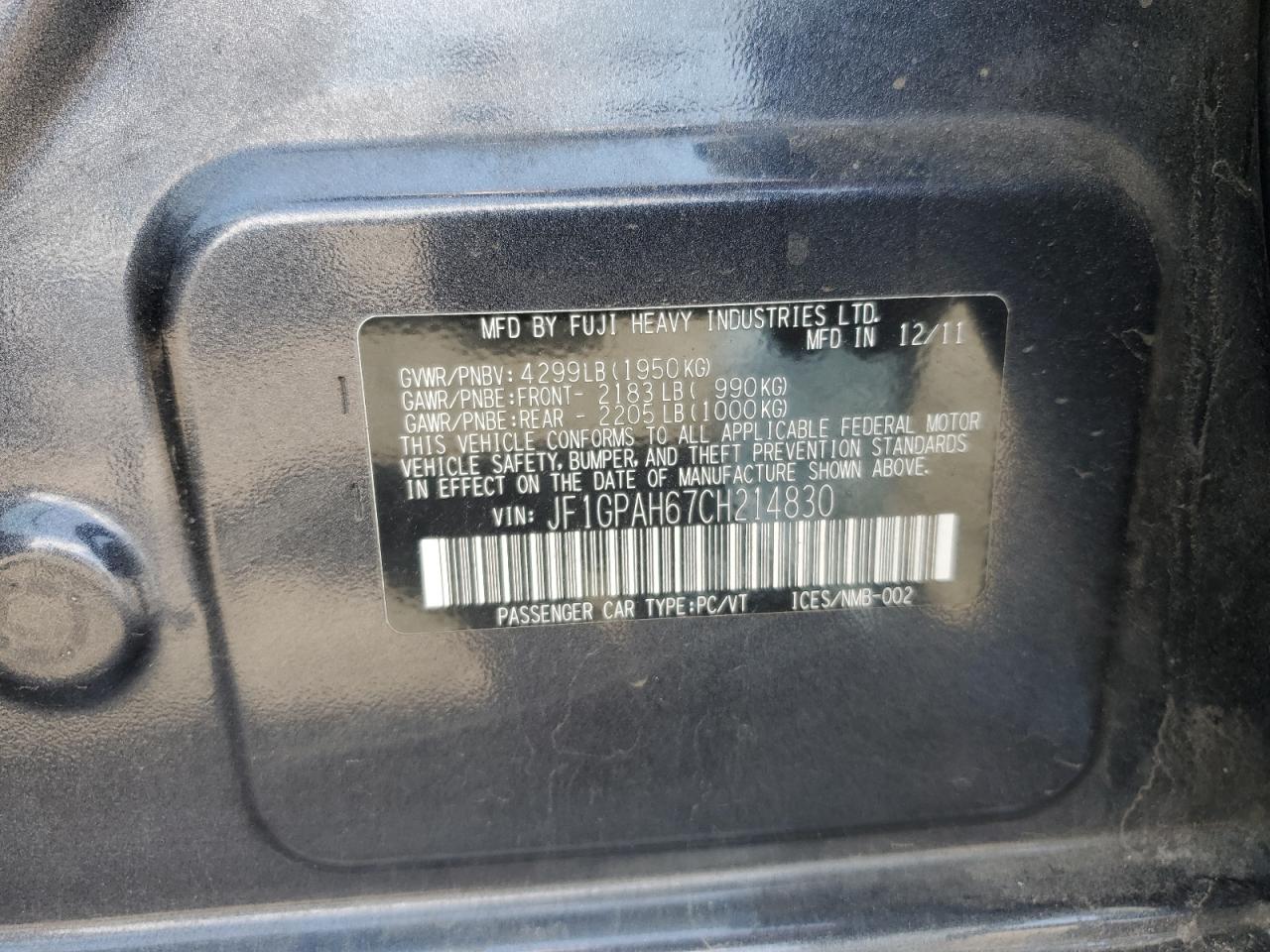 SUBARU IMPREZA LIMITED