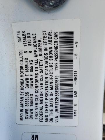 2014 HONDA INSIGHT - JHMZE2H35ES002579