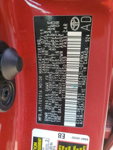 2011 TOYOTA COROLLA BA - 2T1BU4EE6BC650159