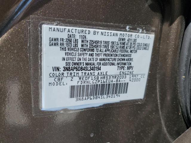2025 NISSAN KICKS SR 3N8AP6DB4SL340194
