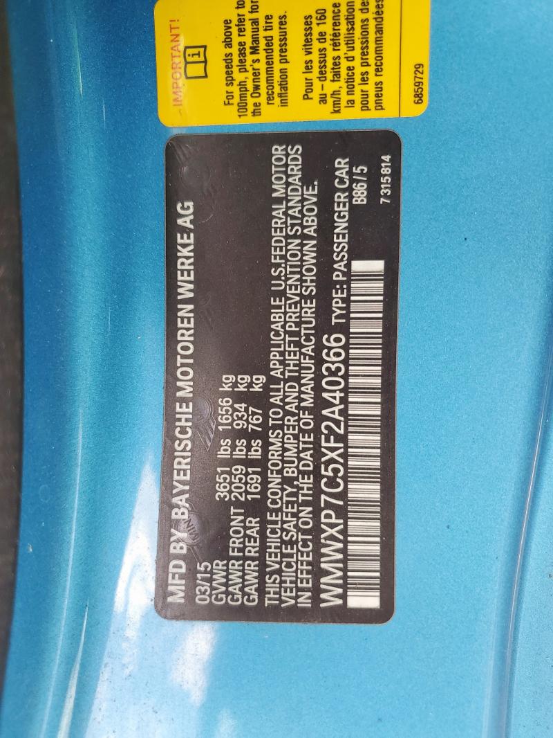 2015 MINI COOPER S - WMWXP7C5XF2A40366