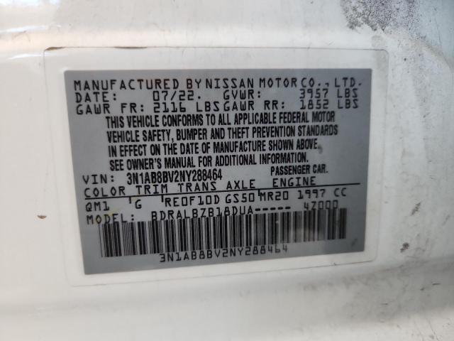 2022 NISSAN SENTRA S - 3N1AB8BV2NY288464