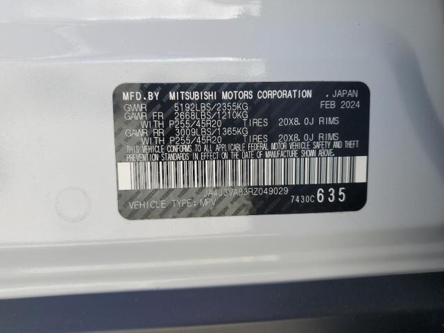 2024 MITSUBISHI OUTLANDER JA4J3VA83RZ049029