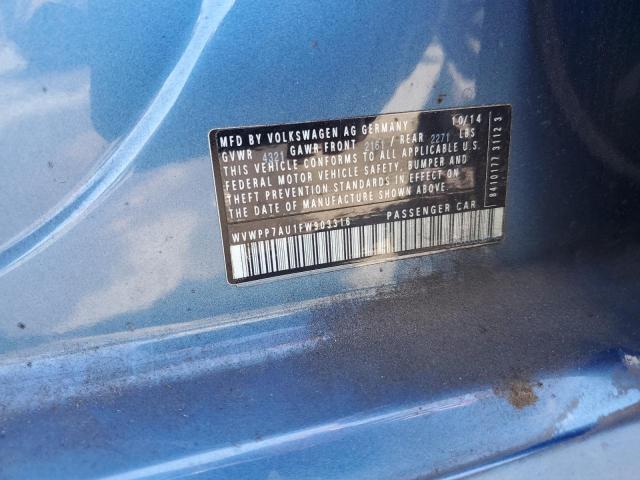 2015 VOLKSWAGEN E-GOLF SEL WVWPP7AU1FW903316